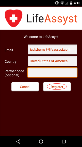 LifeAssyst Install APK Register